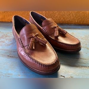 COLE HAAN Men’s Pinch Grand Class Tassel Loafer 8 M British Tan Leather LIKE NEW